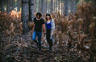Image 5 - Ebonie + Sam: wanderlust engagement in the woods in Engagement.