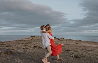 Image 18 - Tasmanian Headland Engagement Shoot: Sean and Ella in Engagement.