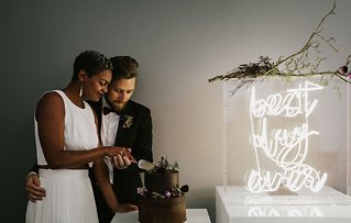 Image 18 - Confetti Goals – Industrial Warehouse Wedding in Styled Shoots.