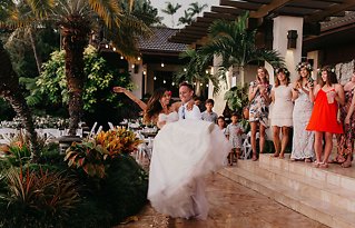 Image 27 - Bohemian Island Wedding (with a ballgown lace dress!) – Hawaii in Real Weddings.