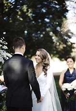 Image 12 - Modern Elegant Winter Wedding – Garden Ceremony + Striking Gown! in Real Weddings.