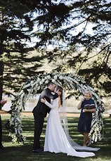 Image 13 - Modern Elegant Winter Wedding – Garden Ceremony + Striking Gown! in Real Weddings.
