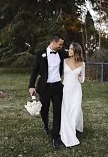 Image 23 - Modern Elegant Winter Wedding – Garden Ceremony + Striking Gown! in Real Weddings.