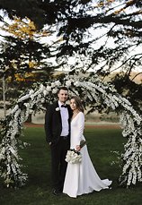 Image 24 - Modern Elegant Winter Wedding – Garden Ceremony + Striking Gown! in Real Weddings.