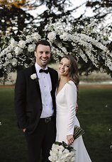 Image 25 - Modern Elegant Winter Wedding – Garden Ceremony + Striking Gown! in Real Weddings.