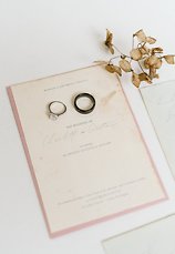 Image 3 - Minimal + simple wedding inspiration – hanging floral centerpiece, donut cake + stunning haley paige gown! in Styled Shoots.