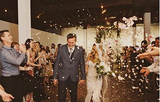 Image 23 - Surprise Wedding brimming with confetti, rustic colors, romantic lighting + industrial beauty! in Real Weddings.