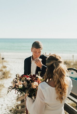 Image 10 - Intimate Beach Elopement full of Modern Boho vibes – Florida Sunset Wedding in Real Weddings.