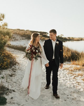 Image 20 - Intimate Beach Elopement full of Modern Boho vibes – Florida Sunset Wedding in Real Weddings.