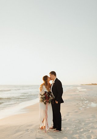 Image 34 - Intimate Beach Elopement full of Modern Boho vibes – Florida Sunset Wedding in Real Weddings.
