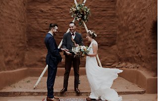 Image 14 - Romantic, Earthy + Bohemian – Red Rock Elopement at Pecos National Park in Real Weddings.