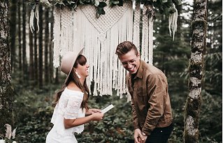 Image 23 - Intimate Woodlands Elopement with Bohemian Romance in Bridal Fashion.