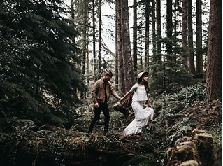Image 28 - Intimate Woodlands Elopement with Bohemian Romance in Bridal Fashion.