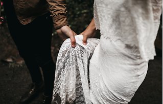 Image 32 - Intimate Woodlands Elopement with Bohemian Romance in Bridal Fashion.
