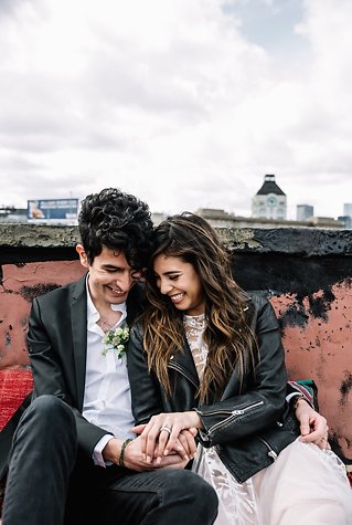Image 12 - When Edgy Meets Glam: A Stylized Rooftop Elopement in Brooklyn in Styled Shoots.