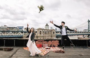 Image 17 - When Edgy Meets Glam: A Stylized Rooftop Elopement in Brooklyn in Styled Shoots.
