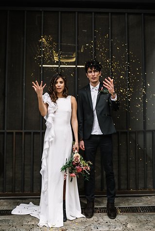 Image 23 - When Edgy Meets Glam: A Stylized Rooftop Elopement in Brooklyn in Styled Shoots.